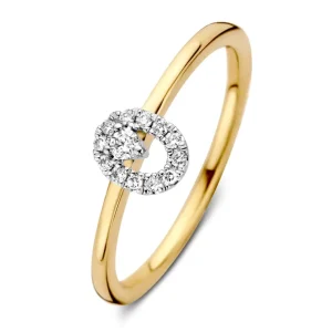 Ring bicolor briljant 0.11 crt.