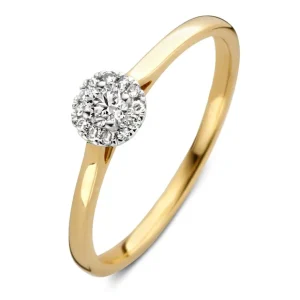 Ring bicolor briljant 0.15 crt.