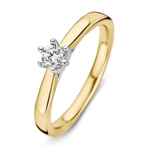 Ring bicolor briljant 0.24 crt.