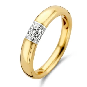 Ring bicolor briljant 0.16 crt.