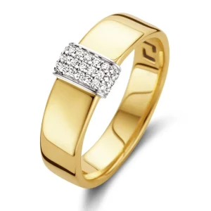 Ring bicolor briljant 0.11 crt.