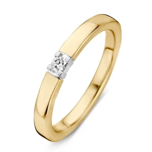 Ring bicolor briljant 0.05 crt.