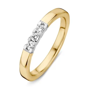 Ring bicolor briljant 0.15 crt.