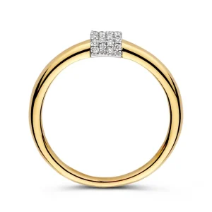 Ring bicolor briljant 0.10 crt.