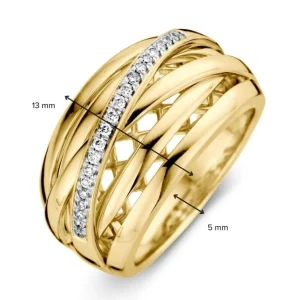 Ring bicolor briljant 0.12 crt.