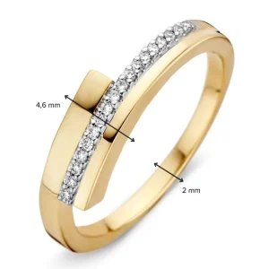 Ring bicolor briljant 0.08 crt.