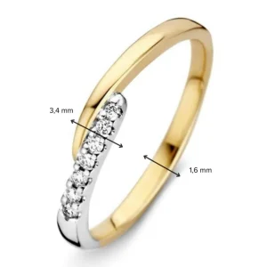 Ring bicolor briljant 0.06 crt.