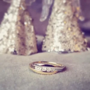 Ring bicolor briljant 0.16 crt.