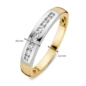Ring bicolor briljant 0.20 crt.