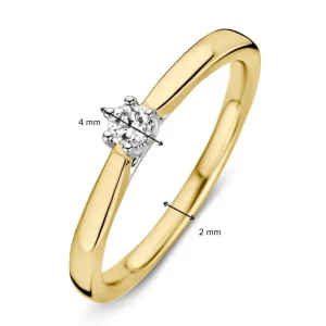 Ring bicolor briljant 0.09 crt.