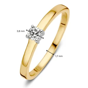 Ring bicolor briljant 0.16 crt.