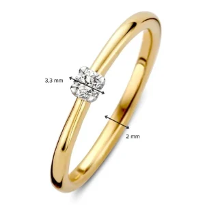 Ring bicolor briljant 0.11 crt.
