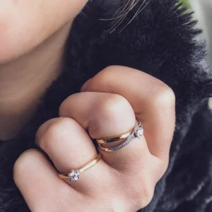 Ring bicolor briljant 0.14 crt.