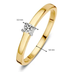 Ring bicolor briljant 0.09 crt.