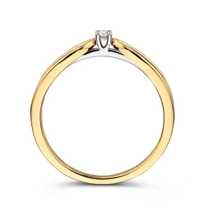Ring bicolor briljant 0.13 crt.