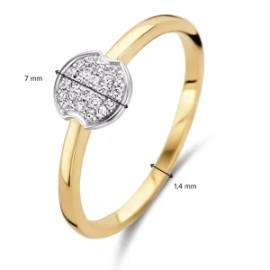 Ring bicolor briljant 0.09 crt.