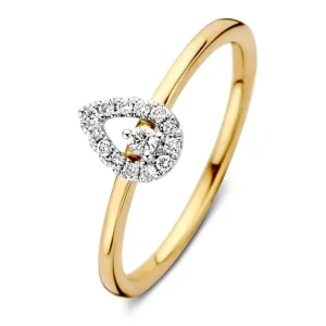 Ring bicolor briljant 0.12 crt.
