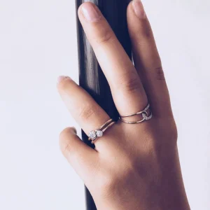 Ring bicolor briljant 0.10 crt.