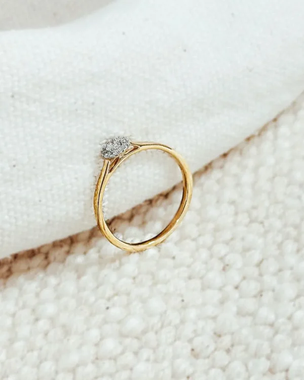 Ring bicolor briljant 0.15 crt.