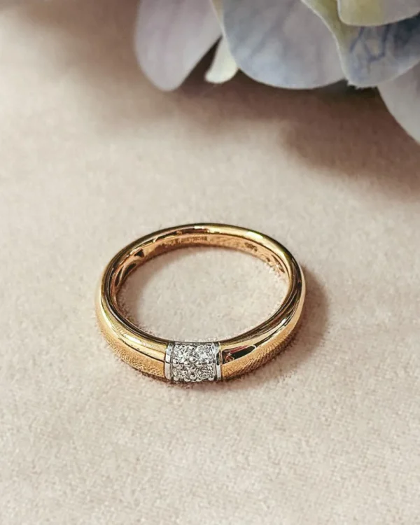 Ring bicolor briljant 0.16 crt.