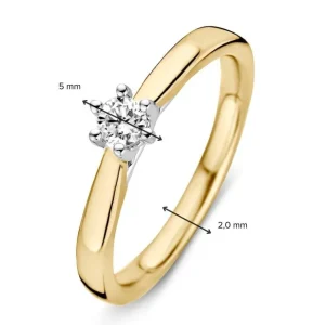 Ring bicolor briljant 0.19 crt.