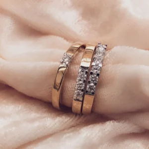 Ring bicolor briljant 0.15 crt.