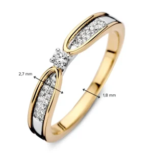 Ring bicolor briljant 0.13 crt.