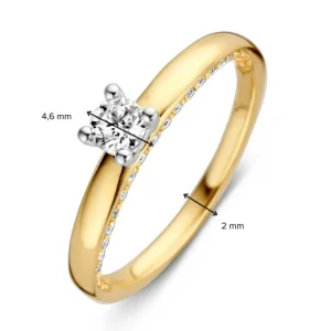 Ring bicolor briljant 0.44 crt.