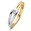 Ring bicolor zirkonia