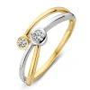 Ring bicolor zirkonia