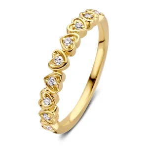 Ring geelgoud briljant 0.12 crt.