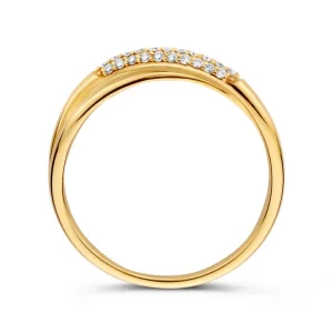 Ring geelgoud briljant 0.15 crt.