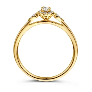Ring geelgoud briljant 0.21 crt.