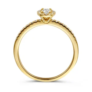 Ring geelgoud briljant 0.45 crt.