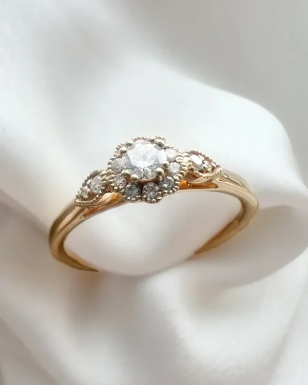 Ring geelgoud briljant 0.21 crt.
