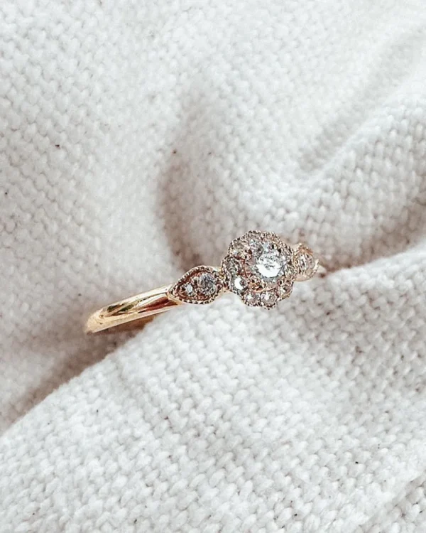 Ring geelgoud briljant 0.21 crt.