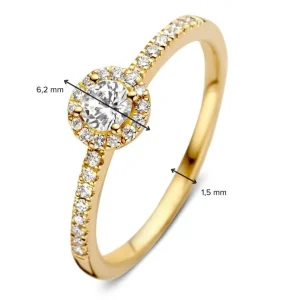Ring geelgoud briljant 0.45 crt.
