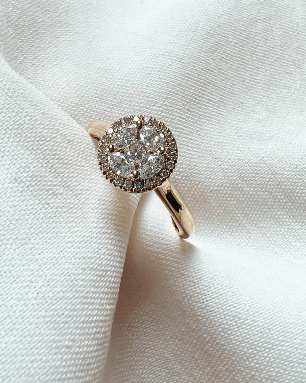 Ring geelgoud diamant 0.52 crt.