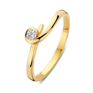 Ring geelgoud zirkonia