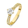 Ring geelgoud zirkonia