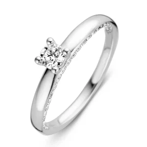 Ring witgoud briljant 0.44 crt.