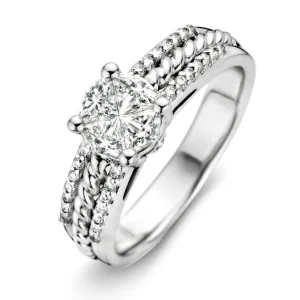 Ring witgoud briljant 0.88 crt.