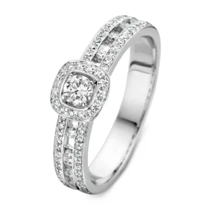 Ring witgoud briljant 0.55 crt.