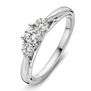 Ring witgoud briljant 0.51 crt.