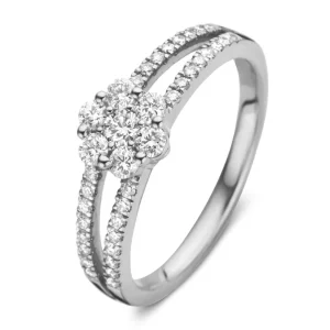 Ring witgoud briljant 0.55 crt.