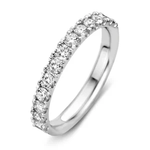 Ring witgoud briljant 0.77 crt. ( half )