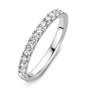 Ring witgoud briljant 0.52 crt. ( half )