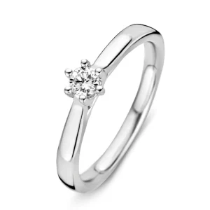 Ring witgoud briljant 0.19 crt.