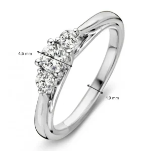 Ring witgoud briljant 0.51 crt.