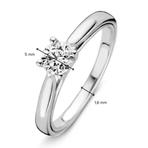 Ring witgoud briljant 0.50 crt.